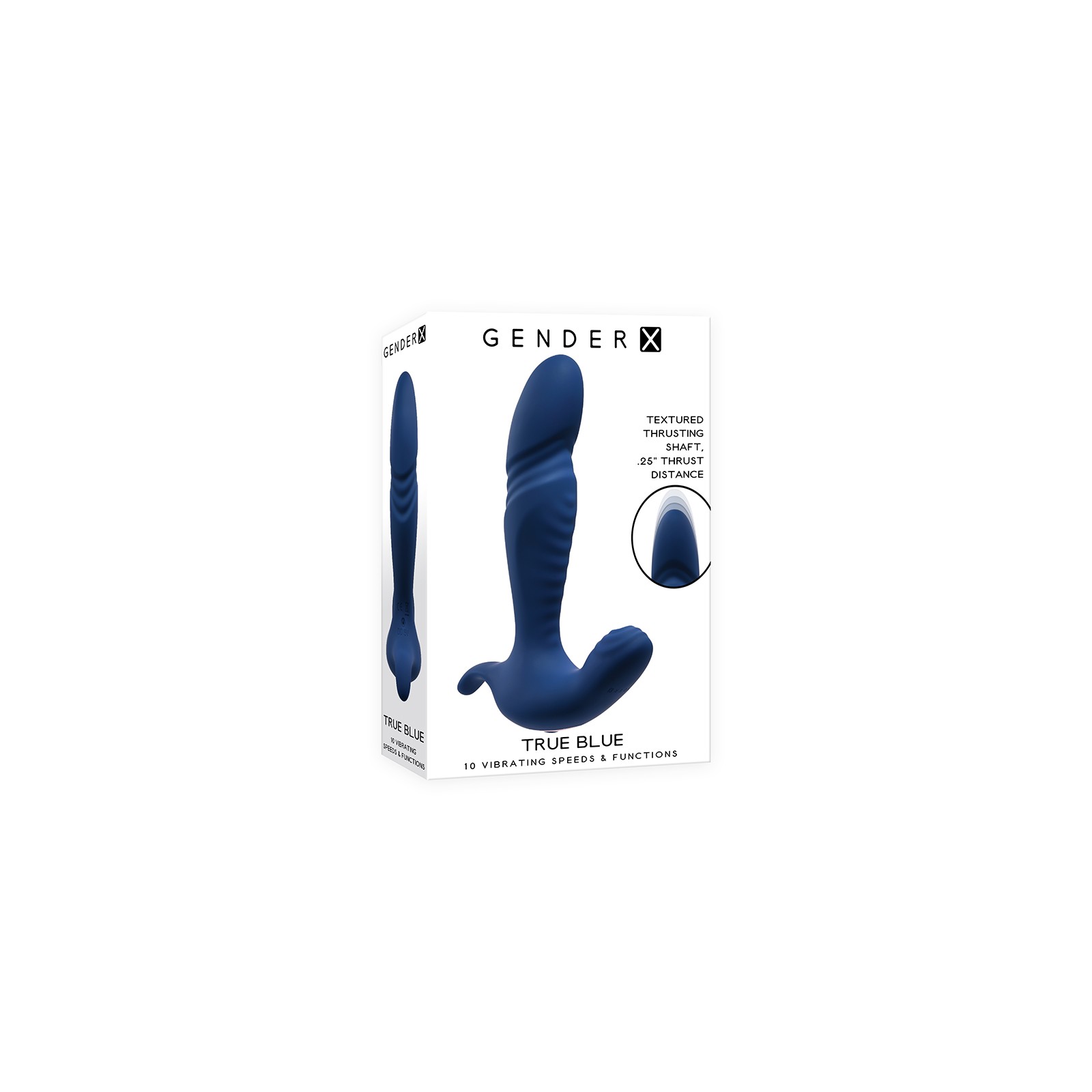 Gender X True Blue Thrusting Vibrator