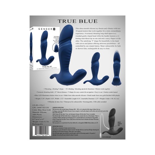 Vibrador Thrusting True Blue Gender X