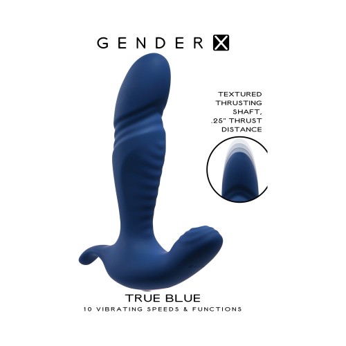 Gender X True Blue Thrusting Vibrator