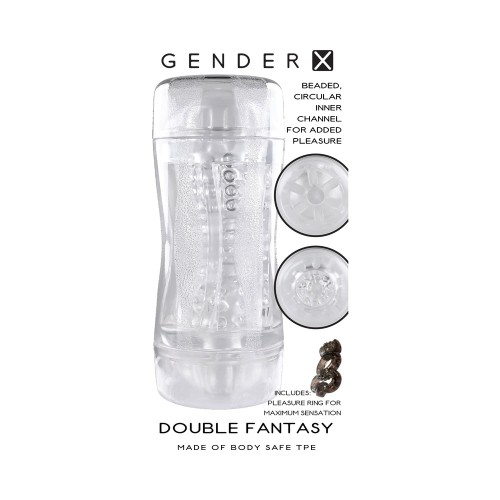 Double Fantasy Dual Entry Stroker Clear