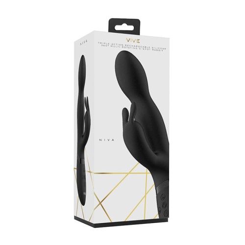 Vibrador Conejito de Silicona Rotativa VIVE NIVA