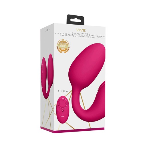 Vibrador en Huevo Doble Estimulación VIVE AIKA Rosa