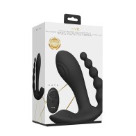 VIBRADOR A CONTROL REMOTO VIVE KATA CON TRES MOTORES PULSO OLA NEGRO