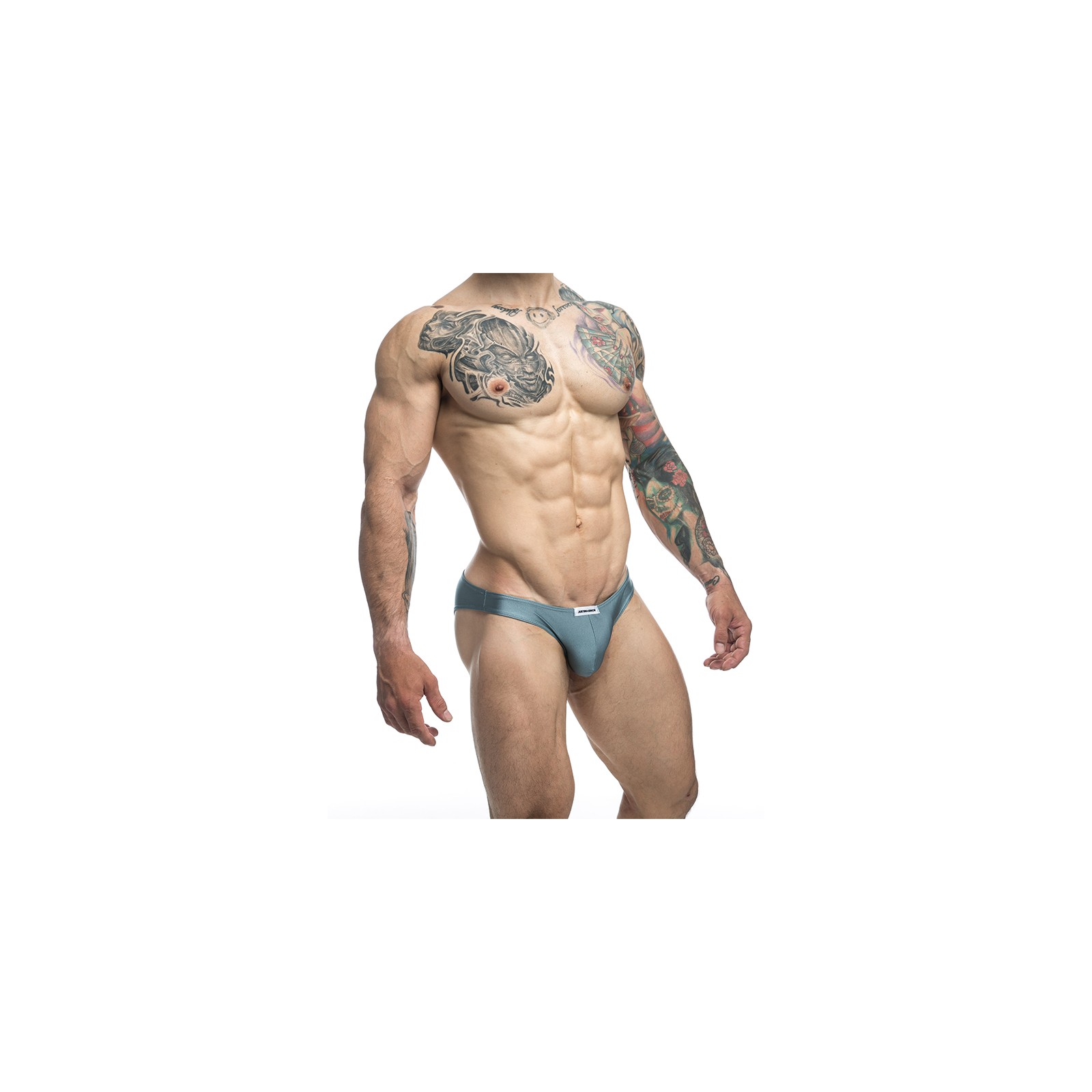 MaleBasics JUSTIN + SIMON Bikini Clásico con Acabado Metálico