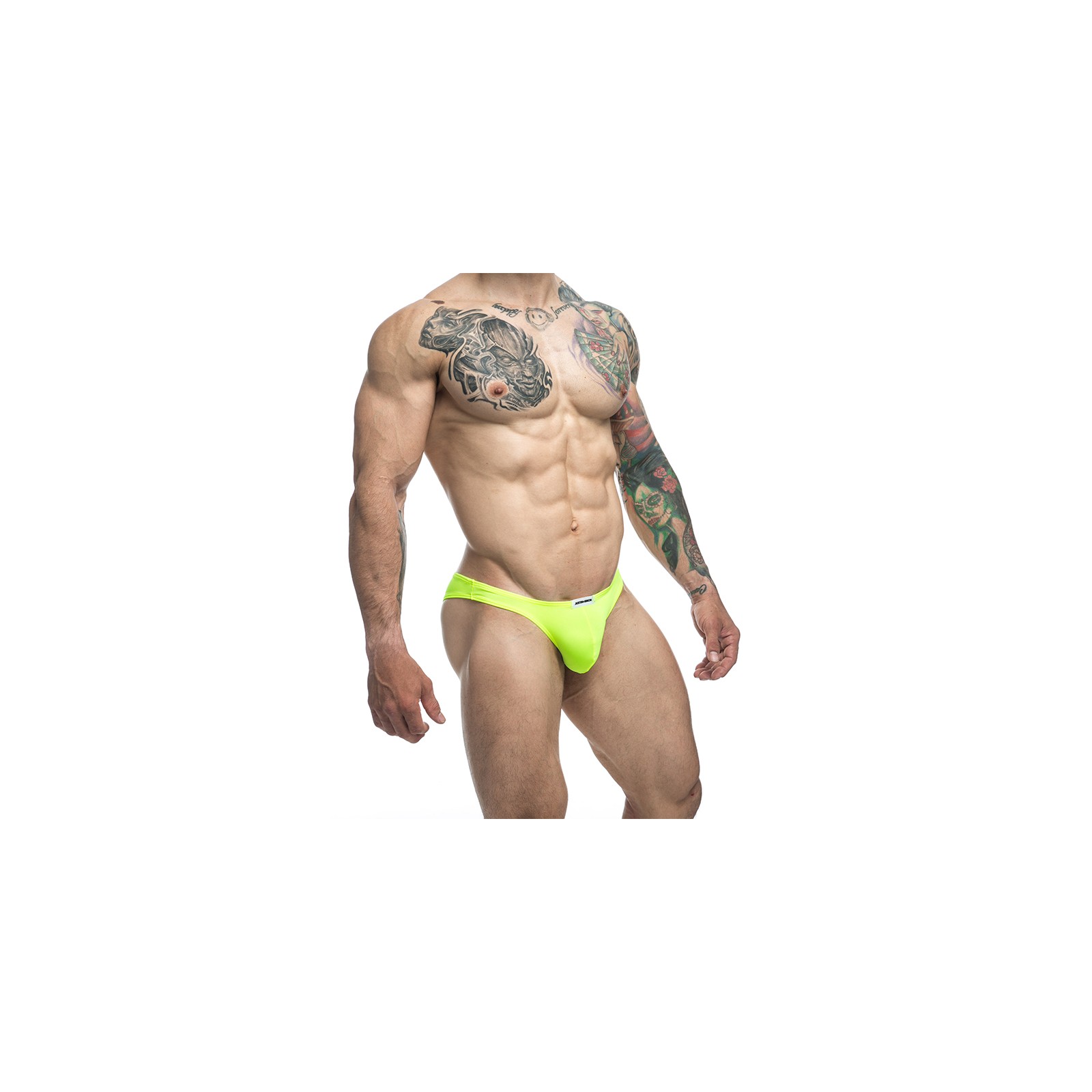 Bikini Clásico MaleBasics Justin Simon Verde Neón L