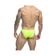 Bikini Clásico MaleBasics Justin Simon Verde Neón L