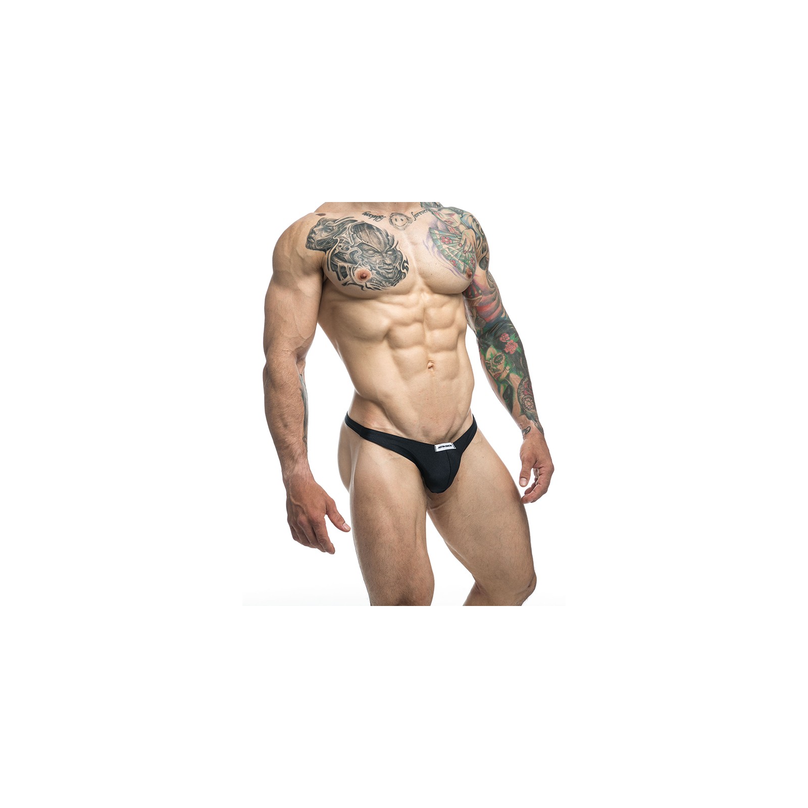 Tanga Clásico Negro MaleBasics JUSTIN + SIMON Talla 2XL