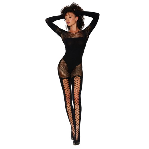 Dreamgirl Fishnet Teddy Bodystocking Black OS