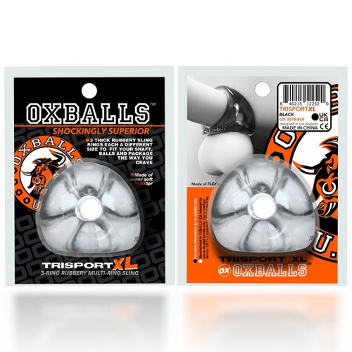 Oxballs Sling de 3 Anillos Más Grueso Tri-Sport XL Transparente