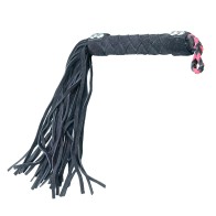 Ple'sur Leather Flogger 15.5 Inches Black