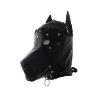 Locking Lace-Up Faux Leather Dog Hood