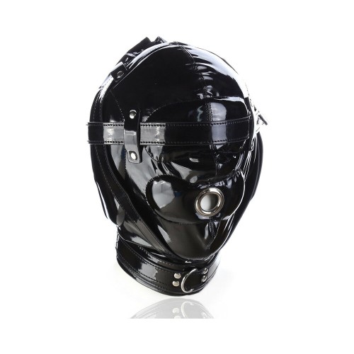 Ple'sur Shiny Pleather Locking Deprivation Hood