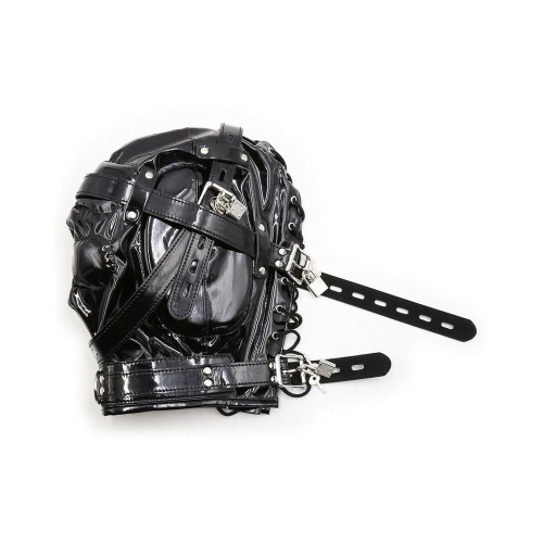 Ple'sur Shiny Pleather Locking Deprivation Hood