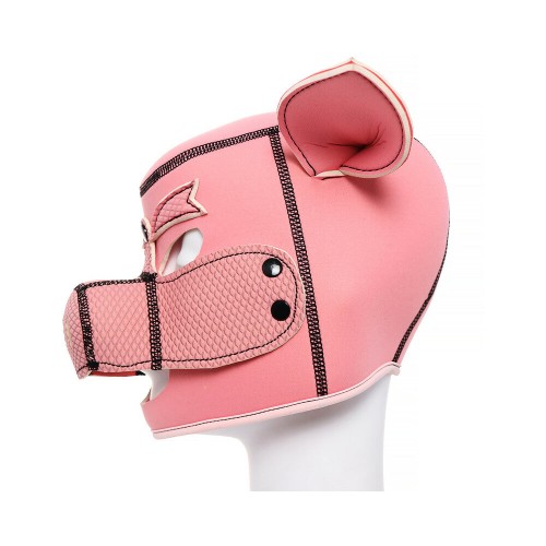 Neoprene Pig Mask Hood Pink - Fun and Playful