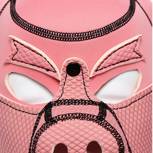 Neoprene Pig Mask Hood Pink - Fun and Playful