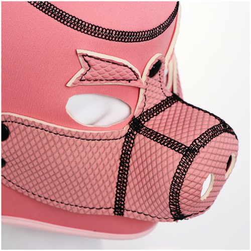 Neoprene Pig Mask Hood Pink - Fun and Playful