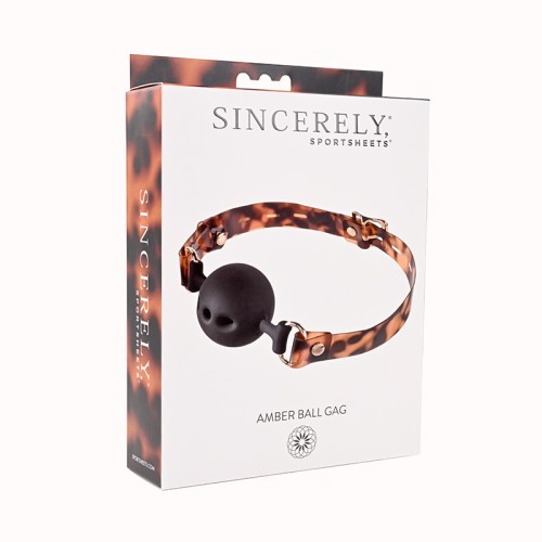 Sincerely, Sportsheets Amber Gag de Bola Ajustable Tortoiseshell