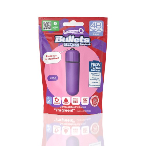 Vibrador Bullet 4B Screaming O Uva - Estimulación Poderosa