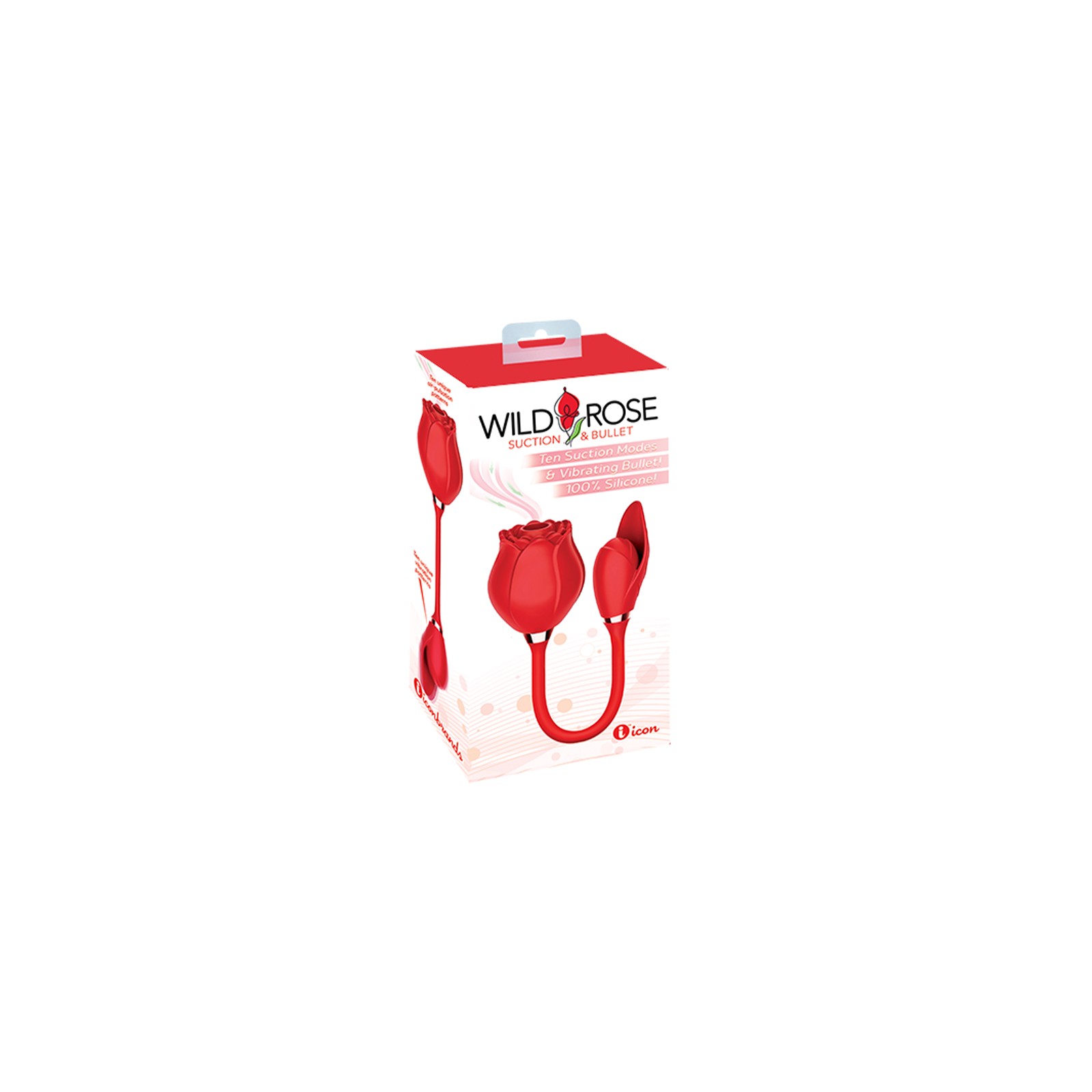 Vibrador con Succión y Rosa Silvestre