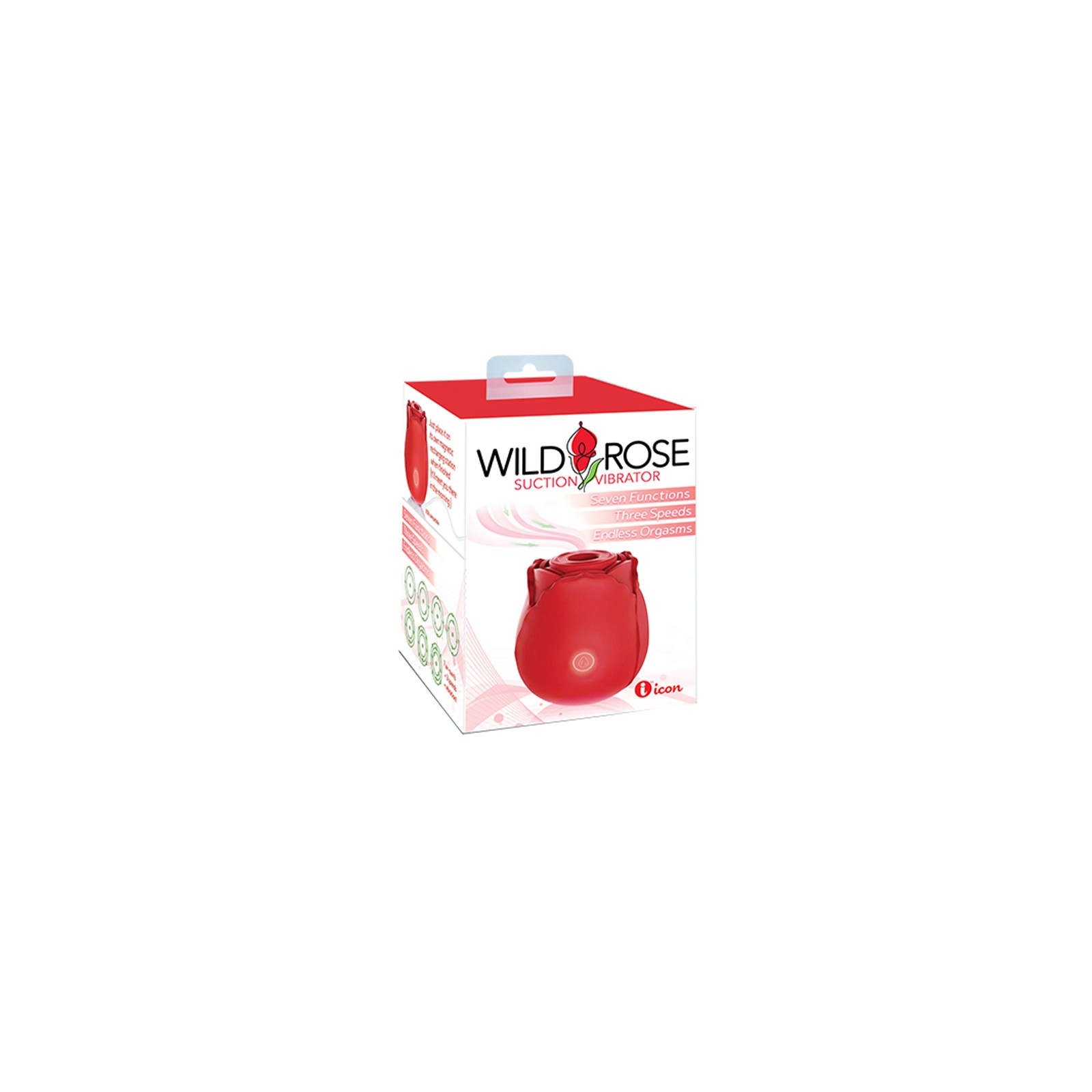 Wild Rose Vibrador Clásico con Succión Rojo