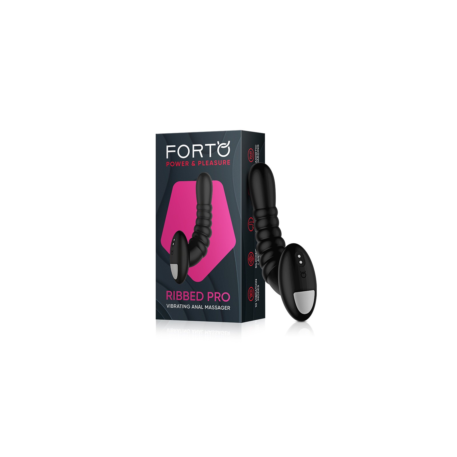 Forto Ribbed Rechargeable Anal Massager