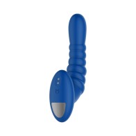 Forto Blue Ribbed Pro Vibrating Anal Massager - Ultimate Stimulation