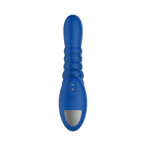 Forto Masajeador Anal Vibrante Azul Ribbed Pro - Estimulación Suprema