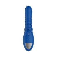 Forto Blue Ribbed Pro Vibrating Anal Massager - Ultimate Stimulation