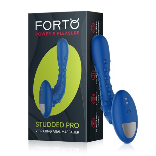 Masajeador Anal Forto Studded Pro Recargable Azul