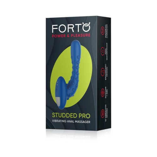 Forto Studded Pro Rechargeable Anal Massager Blue