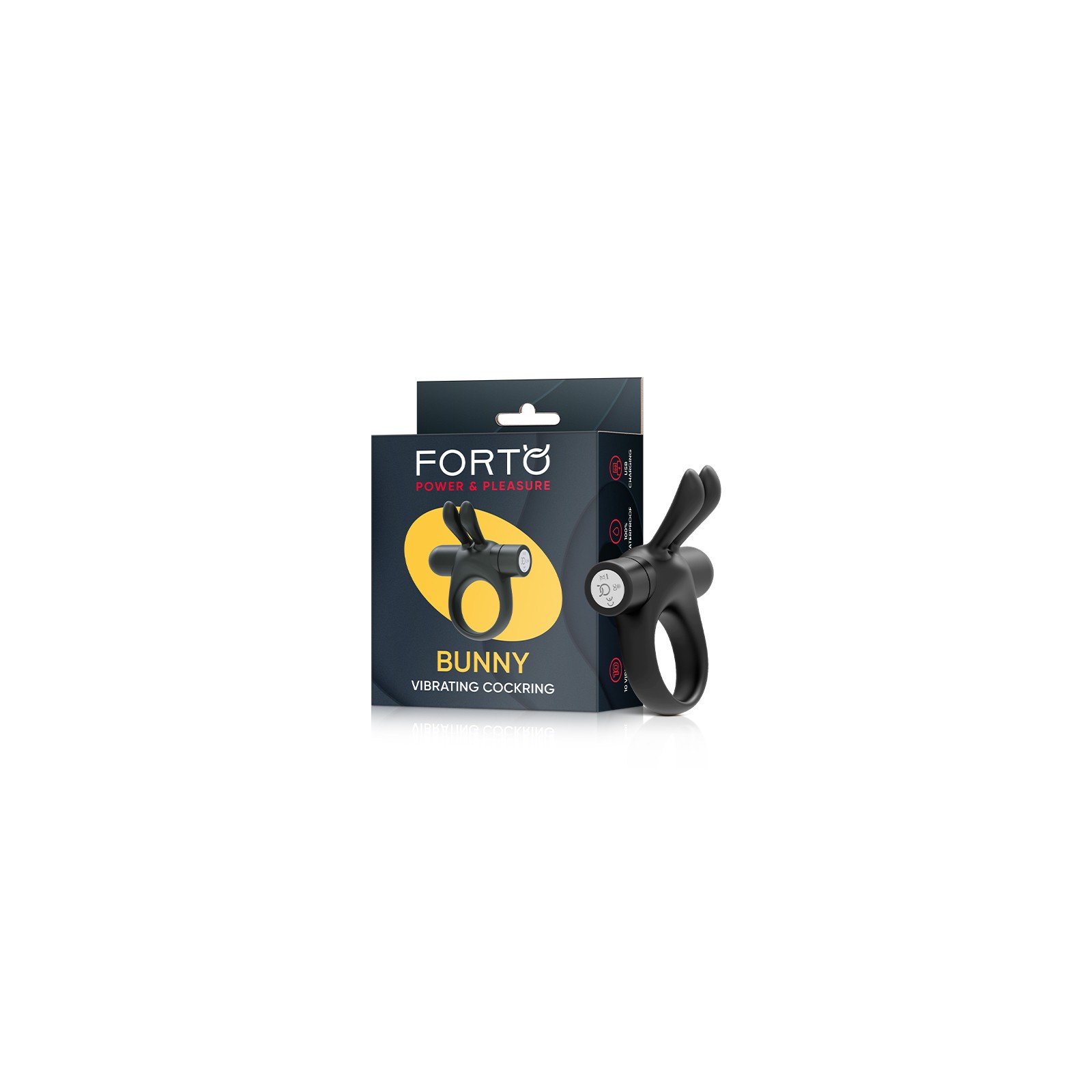 Forto Bunny Silicone Cockring with Vibration