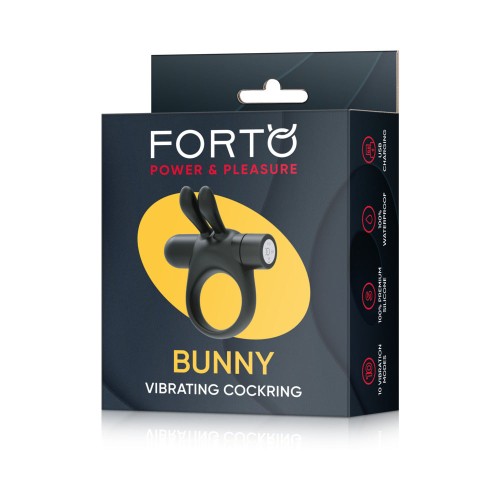 Cockring de Silicona Forto Bunny con Vibración