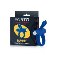 Anillo Vibrador Recargable Forto Bunny Azul