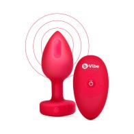 b-Vibe Plug Anal Vibrante con Corazón para Parejas