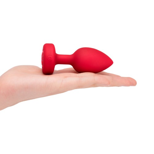 b-Vibe Plug Anal Vibrante con Corazón para Parejas