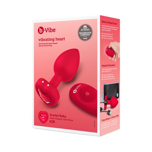 b-Vibe Vibrating Heart Anal Plug for Couples