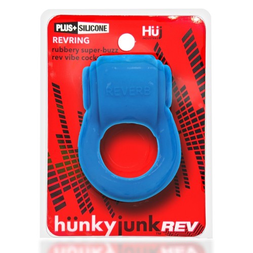 Hunkyjunk Revring Cockring with Bullet Vibrator Teal ICE - Pleasure Enhancer