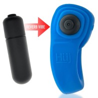 Hunkyjunk Revring Cockring with Bullet Vibrator Teal ICE - Pleasure Enhancer