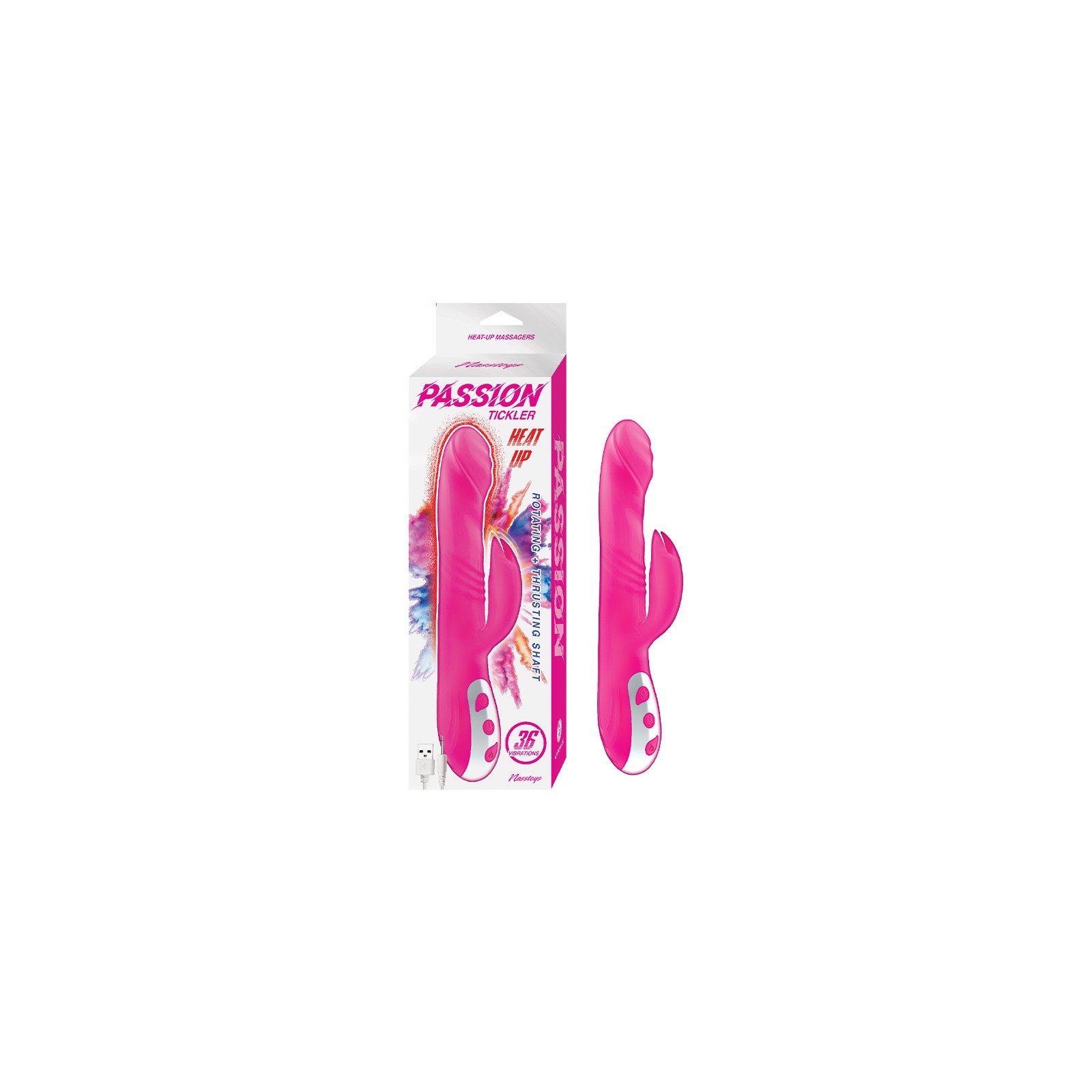 Passion Tickler Heat Up Dual Stimulator Pink