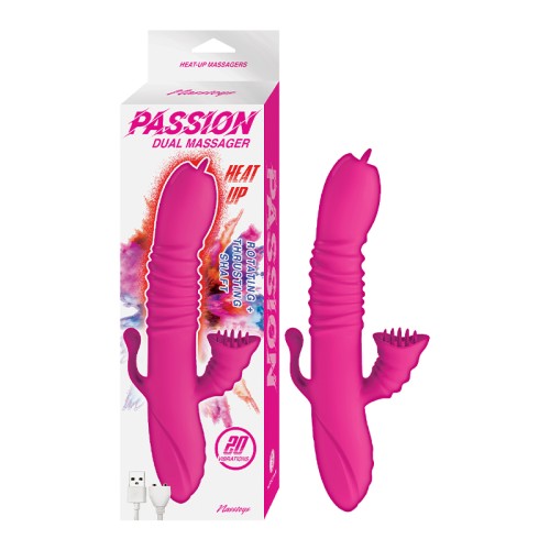 Masajeador Dual Passion Calentador Estimulador Doble Rosa