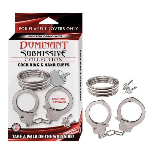 Nasstoys Dominant Submissive Cockring & Handcuffs Set