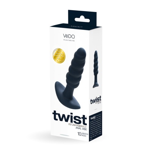 VeDO Twist Rechargeable Vibrating Anal Plug Black