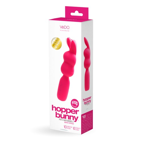 VeDO Hopper Bunny Rechargeable Mini Wand Vibrator Pink