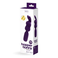 Vibrador Mini Wand de Silicona Recargable VeDO Hopper Bunny Púrpura