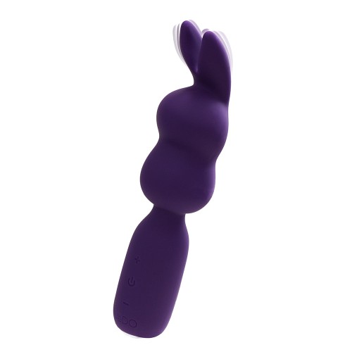 Vibrador Mini Wand de Silicona Recargable VeDO Hopper Bunny Púrpura