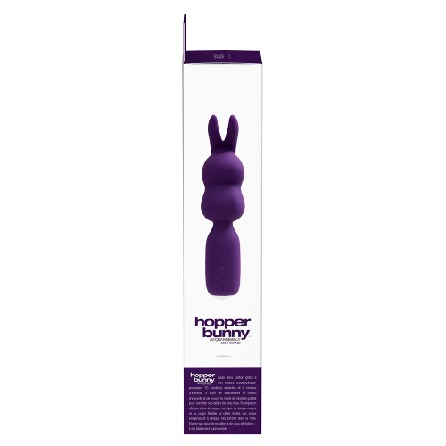 Vibrador Mini Wand de Silicona Recargable VeDO Hopper Bunny Púrpura