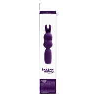 VeDO Hopper Bunny Rechargeable Silicone Mini Wand Vibrator Purple