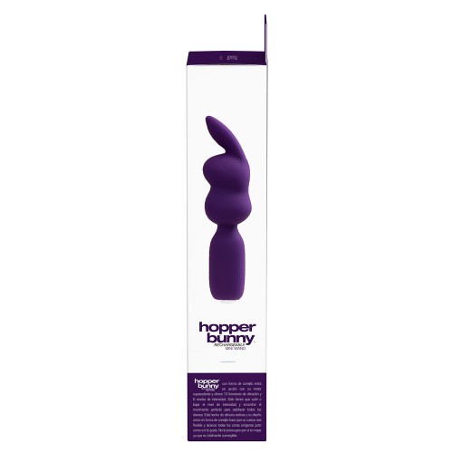 Vibrador Mini Wand de Silicona Recargable VeDO Hopper Bunny Púrpura