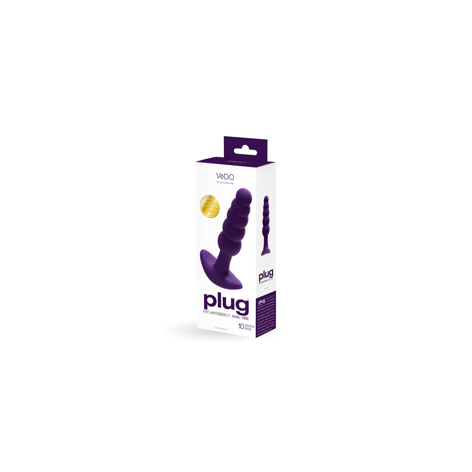 Plug Anal Vibrador Recargable VeDO para Placer Intenso