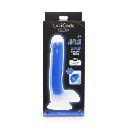 Lollicock Glow-in-the-Dark Silicone Dildo with Balls